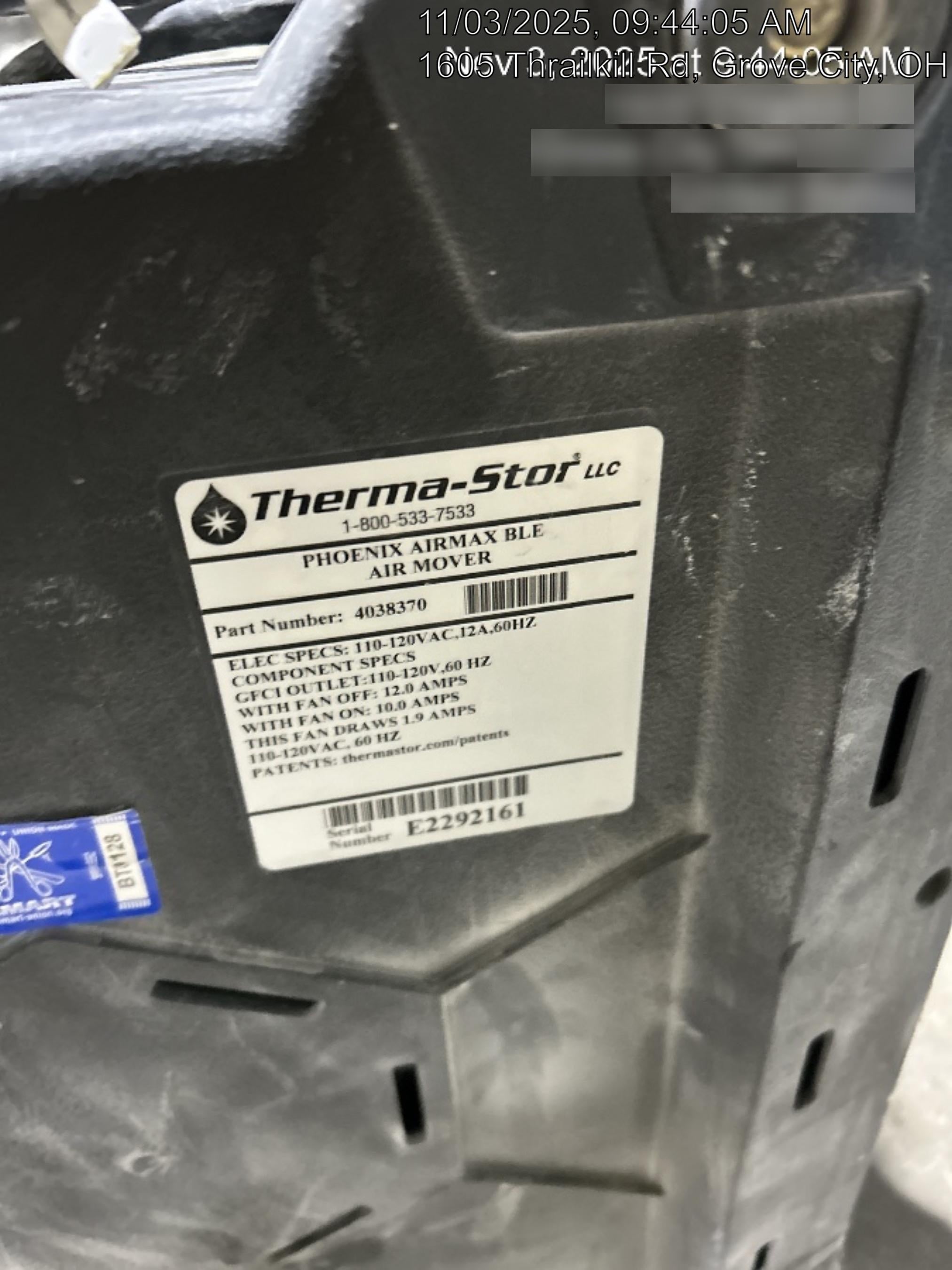 2022 PHOENIX AirMAX Radial Air Mover