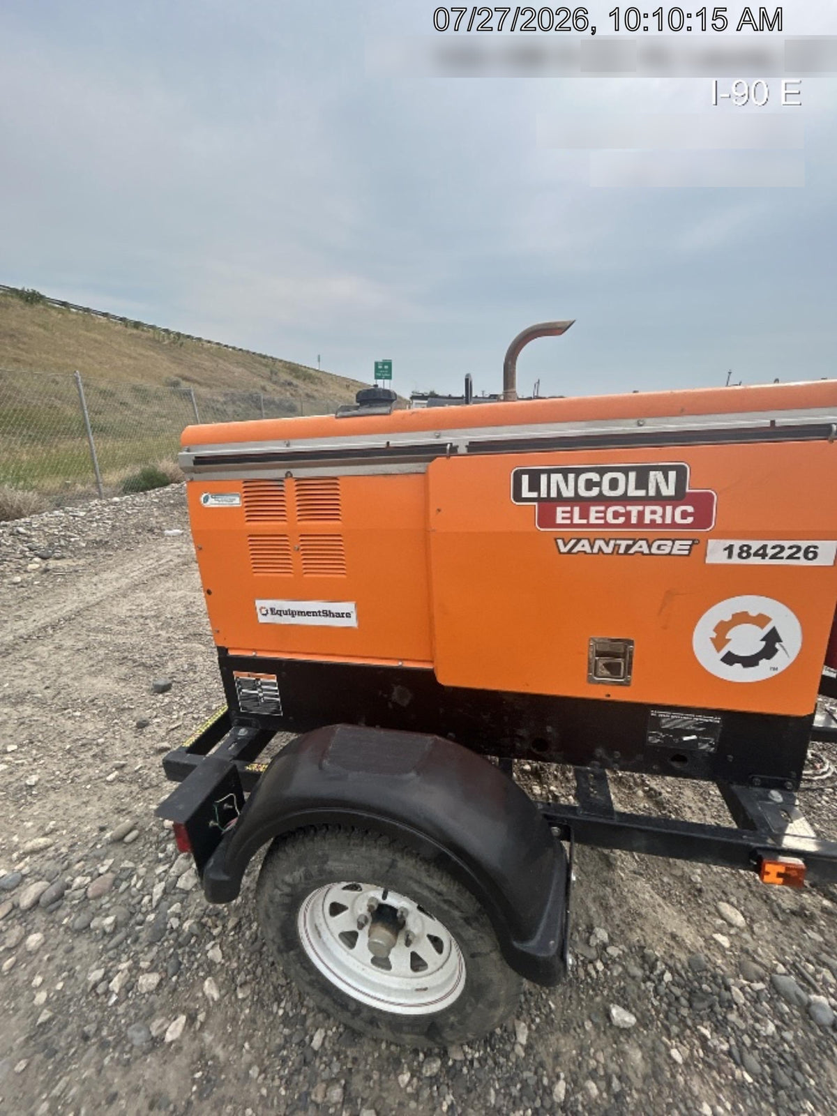 2021 Lincoln Electric Vantage 322 Vantage 322 Ready Pak 3 w/ Decals, ORANGE (includes trailer, cable rack, fender light kit) NO Telematics