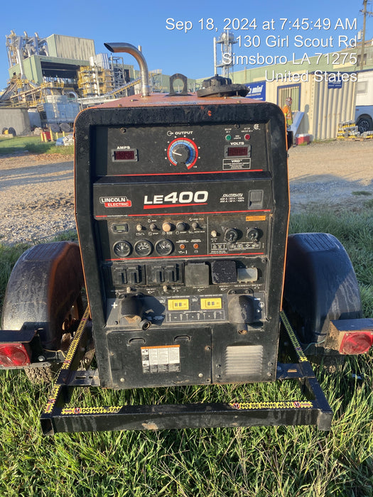 2022 Lincoln Electric LE400 Kubota V1505, Trlr, Cable Rack, Light Kit, ES Decals, T3