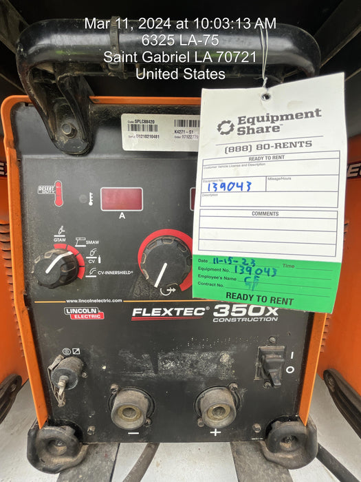 2021 LINCOLN ELECTRIC FLEXTEC 350X