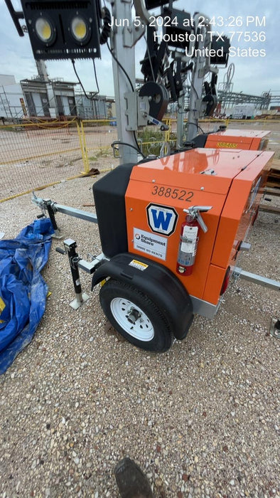 2024 Wanco WLTT-4MM4K Diesel, Deep Sea Controller, Shore Power Plug, Auto Start, (4) 350W LED Floodlights, 4kW Generator, 60 Gal Fuel Tank, 2" Ball, T3