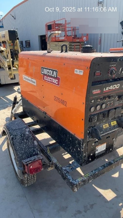 2022 Lincoln Electric LE400 Kubota V1505, Trlr, Cable Rack, Light Kit, ES Decals, T3