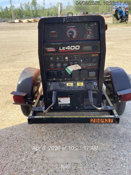 2022 Lincoln Electric LE400 Kubota V1505, Trlr, Cable Rack, Light Kit, ES Decals, T3