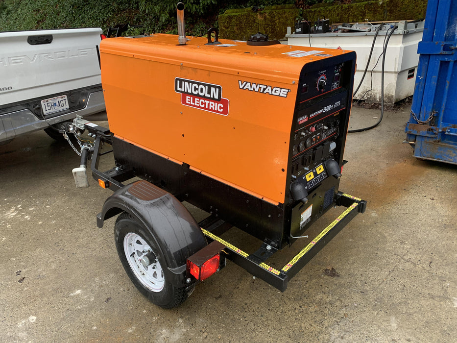 2021 Lincoln Electric Vantage 322 Vantage 322 Ready Pak 3 w/ Decals, ORANGE (includes trailer, cable rack, fender light kit) NO Telematics