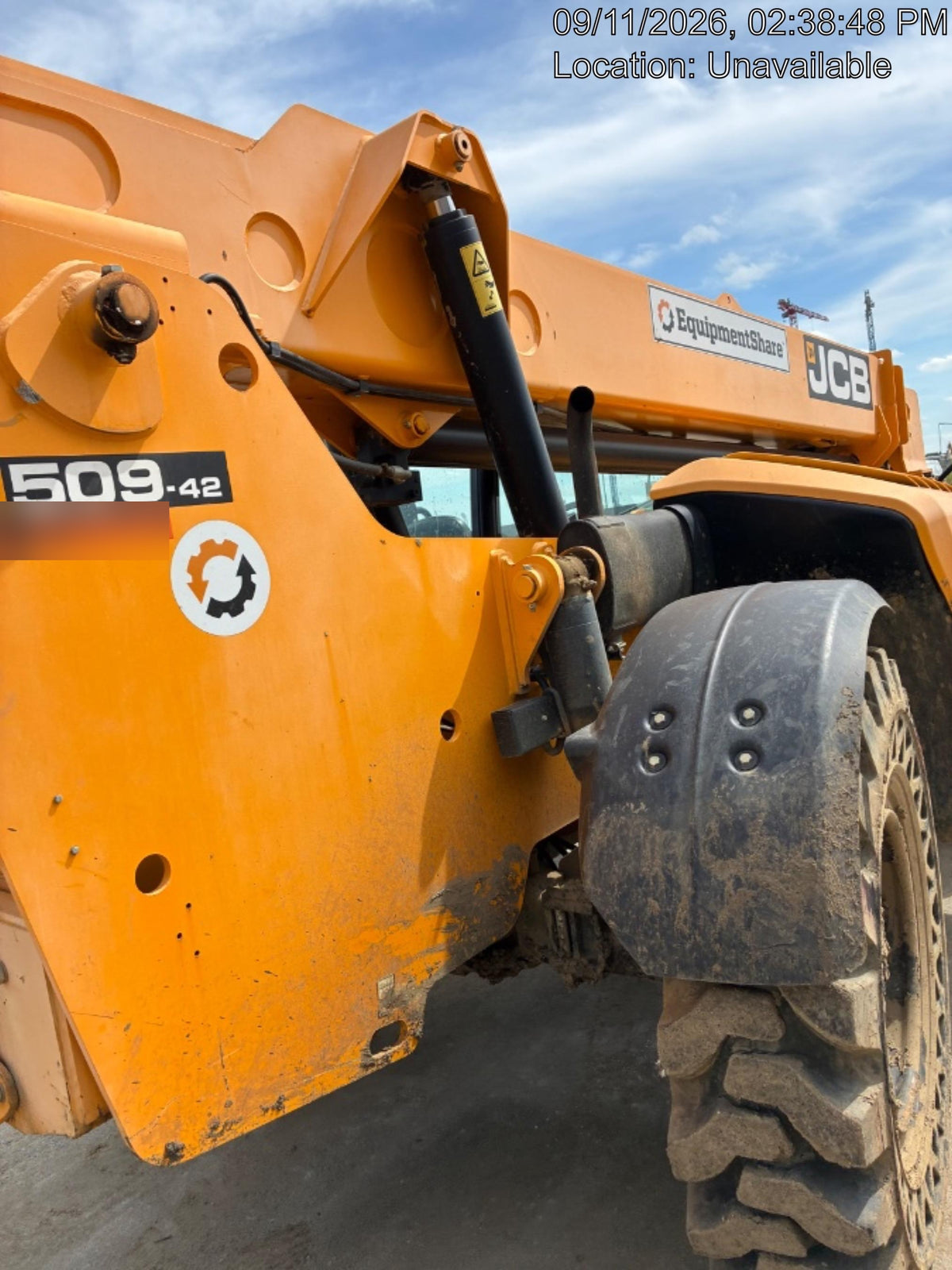 2020 JCB 509-42 Canopy, Solid Tires, Work Lights, Beacon, Aux Hydraulics, Back up Alarm, Lifting Eye, ES Decals