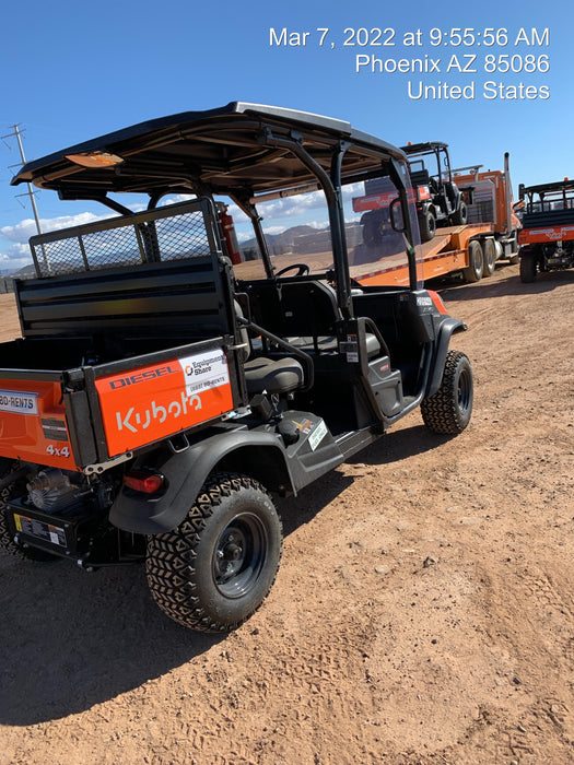 2022 Kubota RTV-X1140W-H Plastic Canopy, Windshield Acrylic Clear, LED Strobe Light, Wire Harness Kit, Back up Alarm