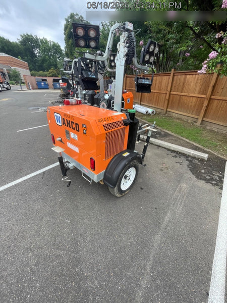2024 Wanco WLTT-4MM4K Diesel, Mitsubishi L2E, 9.0HP @1800 rpm, Deep Sea Controller, Shore Power Plug, Auto Start, (4) 350W LED Floodlights, 4kW Generator, 60 Gal Fuel Tank, 2" Ball, T3