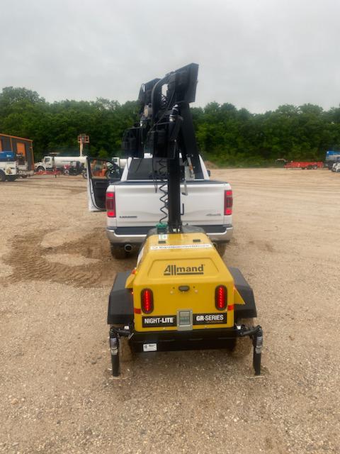 2022 Allmand NLV3GR (4) LED Light Fixture 350W, 23' Vertical Mast, 3kW Prime, Towable, Deep Sea L401, Leveling Jacks, Yanmar T4F 5.8hp