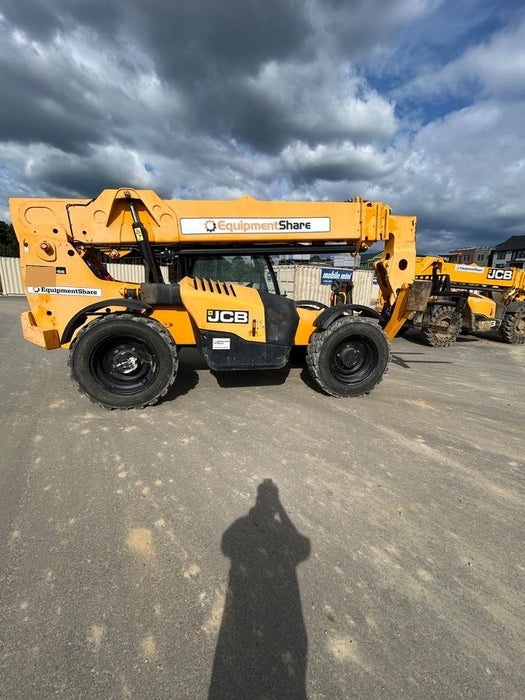 2019 JCB 510-56 Open ROPS, 74 HP, Solid Tires, Worklights, Beacon, Aux Hydraulics, Lifting Eye w/72" Carriage/60" Forks