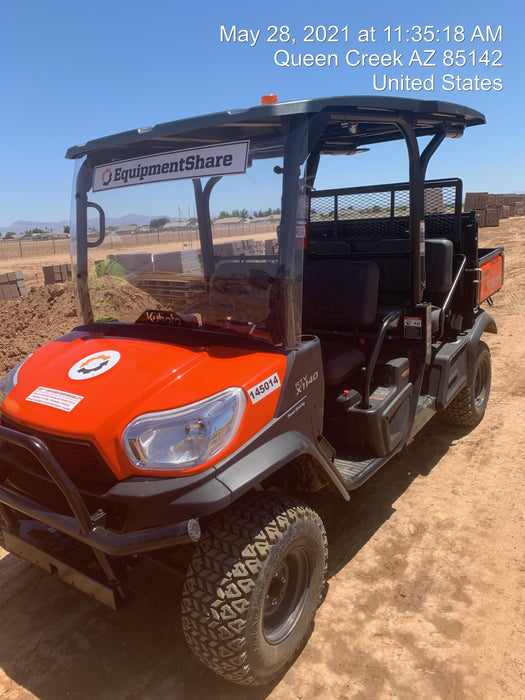 2022 Kubota RTV-X1140W-H Plastic Canopy, Windshield Acrylic Clear, LED Strobe Light, Wire Harness Kit, Back up Alarm