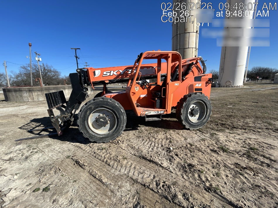 2019 Skytrak 6036 Canopy, Solid Tires, LED Work Lights, Beacon 50" Carriage, 48" Pallet Forks