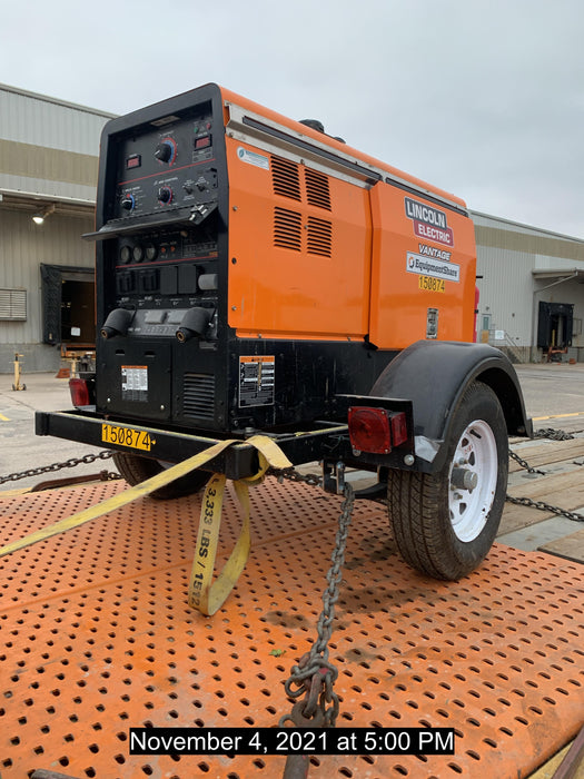 2021 Lincoln Electric Vantage 322 Vantage 322 Ready Pak 3 w/ Telematics & Decals, ORANGE (includes trailer, cable rack, fender light kit)