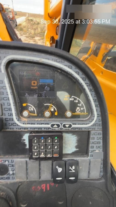 2019 JCB 512-56 109 HP w/Open ROPS, Beacon, Aux Hydraulics, Worklights, Solid Tires 60" Carriage/Forks