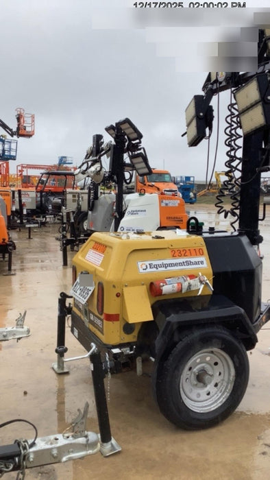 2022 Allmand NLV3GR (4) LED Light Fixture 350W, 23' Vertical Mast, 3kW Prime, Towable, Deep Sea L401, Leveling Jacks, Yanmar T4F 5.8hp