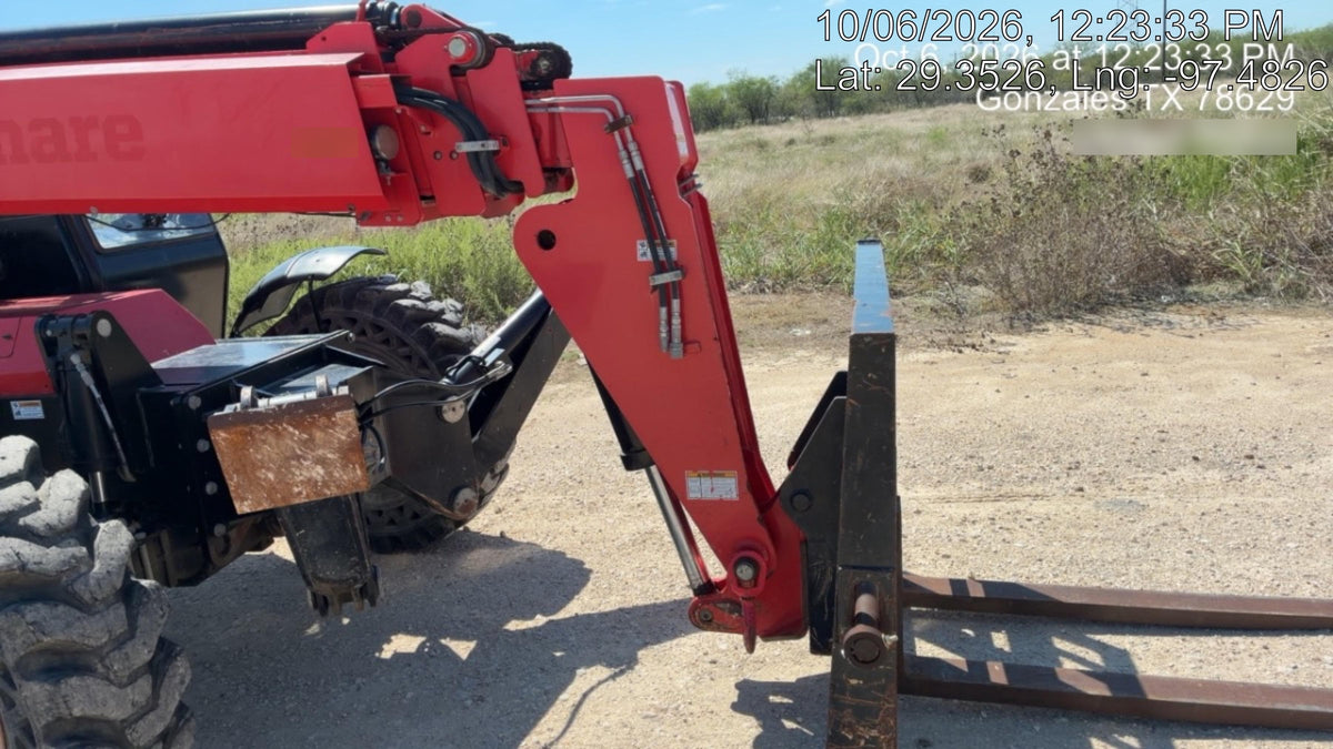 2019 Manitou MTA10055 Cab/Heat/Air, 120 HP, Solid Tires, Work Lights, Lift Hook, Auxiliary Hydraulics w/66" Carriage and 60" Forks