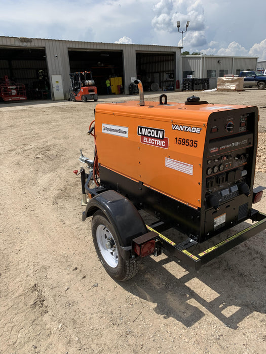 2021 Lincoln Electric Vantage 322 Vantage 322 Ready Pak 3 w/ Decals, ORANGE (includes trailer, cable rack, fender light kit) NO Telematics