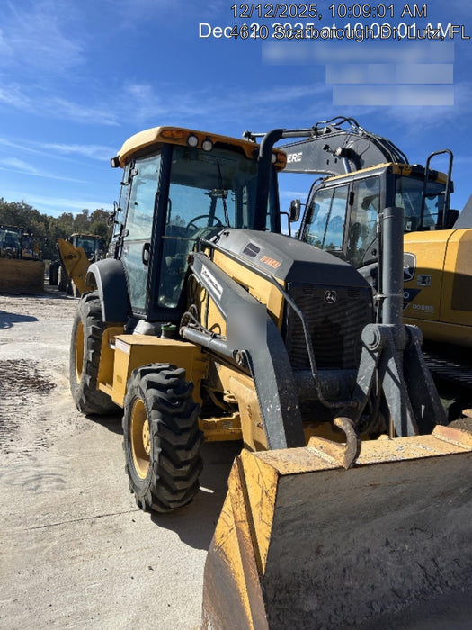 2020 John Deere 410L - Extendable Stick Cab/Heat/Air, 4WD, Extendable Stick, Pilot Controls, 2 Way Hydraulics, TAG Manual QC