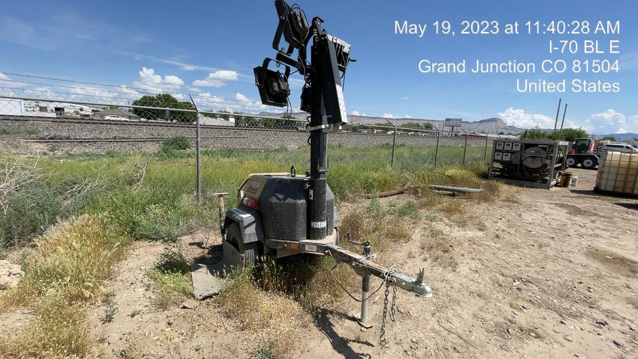 2022 Allmand NLV3GR (4) LED Light Fixture 350W, 23' Vertical Mast, 3kW Prime, Towable, ES Decals, T3