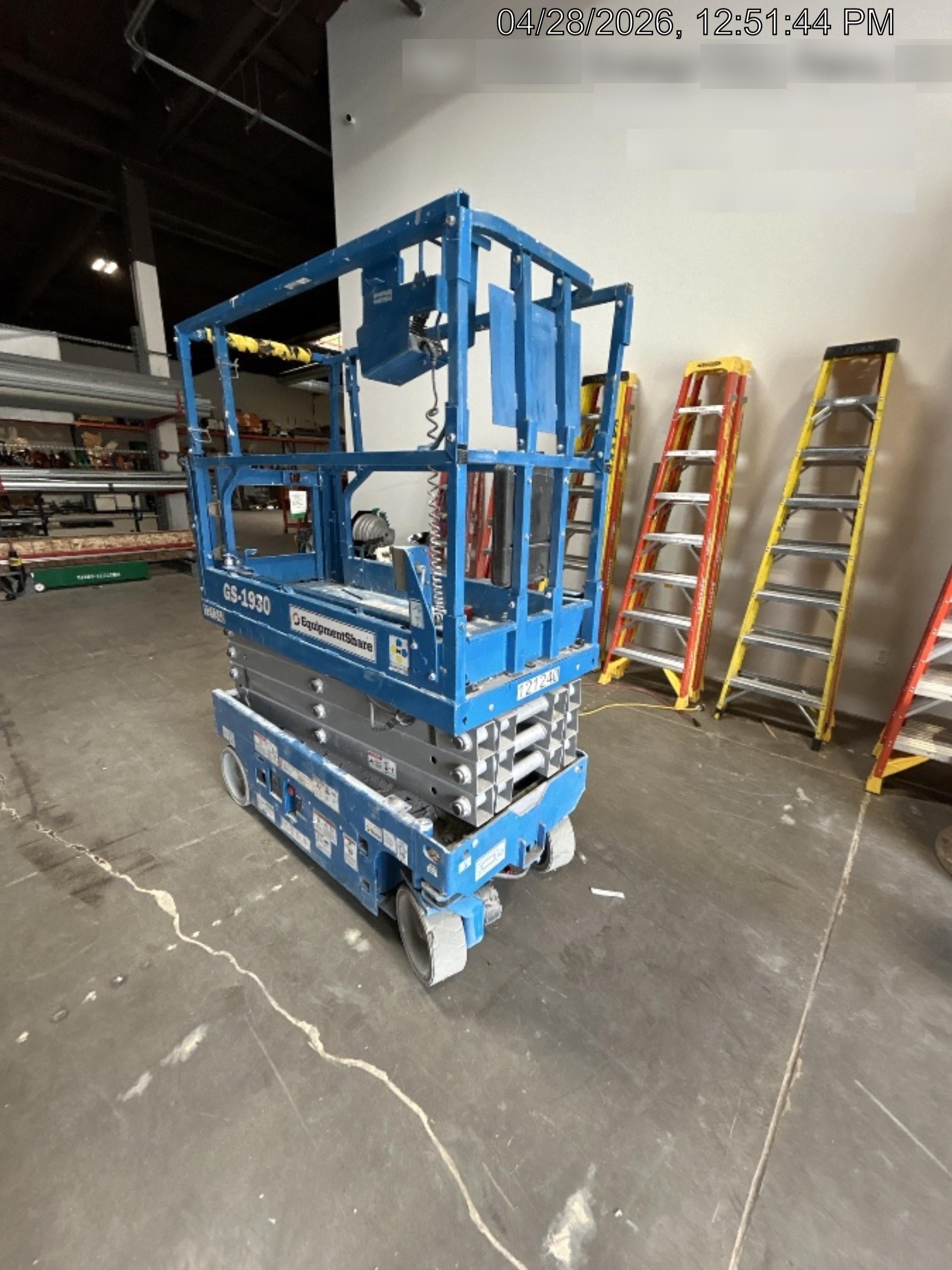 2020 Genie GS-1930 Solid Non Marking Tires, Beacon, Folding rails with half height swing gate, Telematics