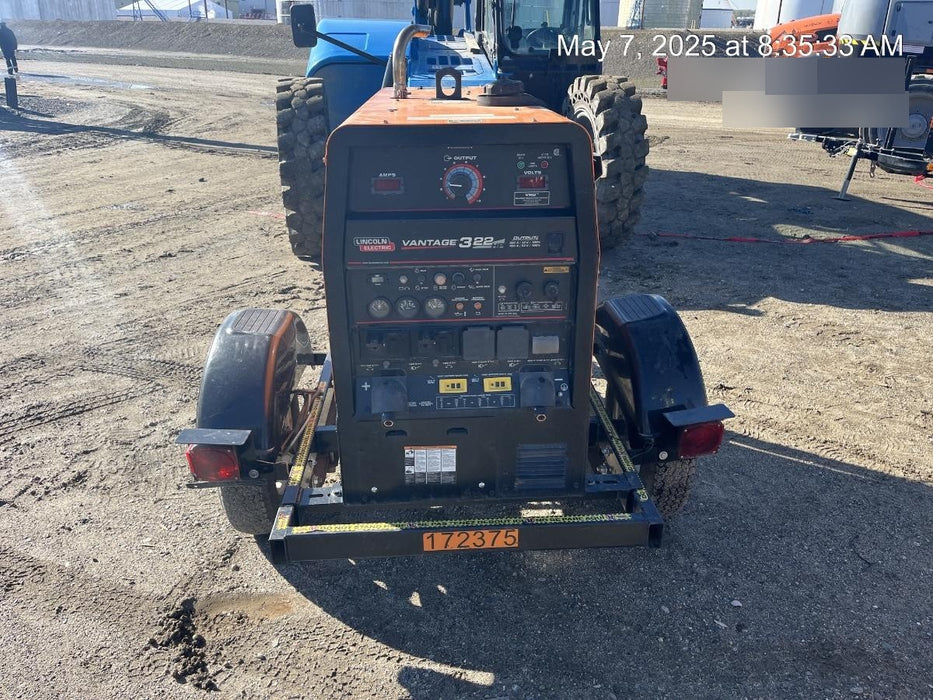 2021 Lincoln Electric Vantage 322 Vantage 322 Ready Pak 3 w/ Decals, ORANGE (includes trailer, cable rack, fender light kit) NO Telematics