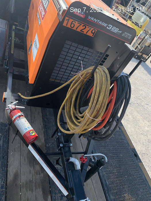 2021 Lincoln Electric Vantage 322 Vantage 322 Ready Pak 3 w/ Decals, ORANGE (includes trailer, cable rack, fender light kit) NO Telematics