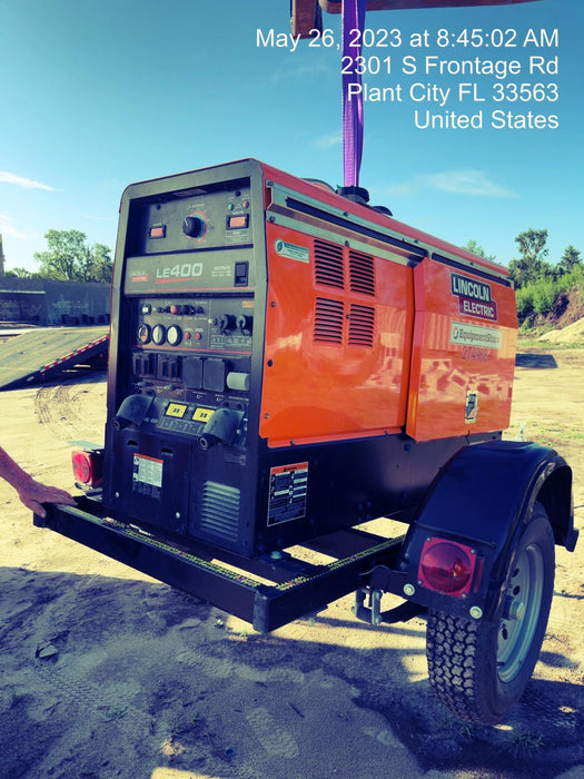 2022 Lincoln Electric LE400 Kubota V1505, Trlr, Cable Rack, Light Kit, ES Decals, T3