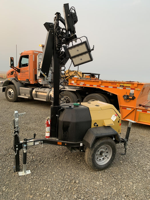 2020 Allmand NLV3GR (4) LED Light Fixture 350W, 23' Vertical Mast, 3kW Prime, Towable, Deep Sea L401, Leveling Jacks, Yanmar T4F 5.8hp