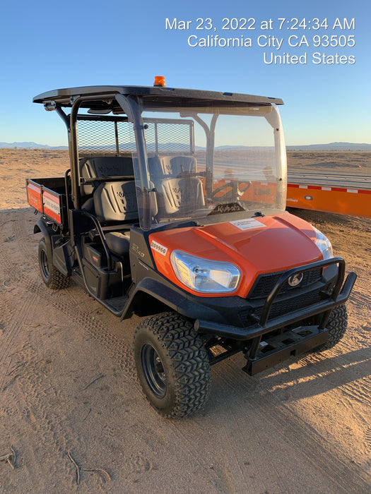 2022 Kubota RTV-X1140W-H Plastic Canopy, Windshield Acrylic Clear, LED Strobe Light, Wire Harness Kit, Back up Alarm