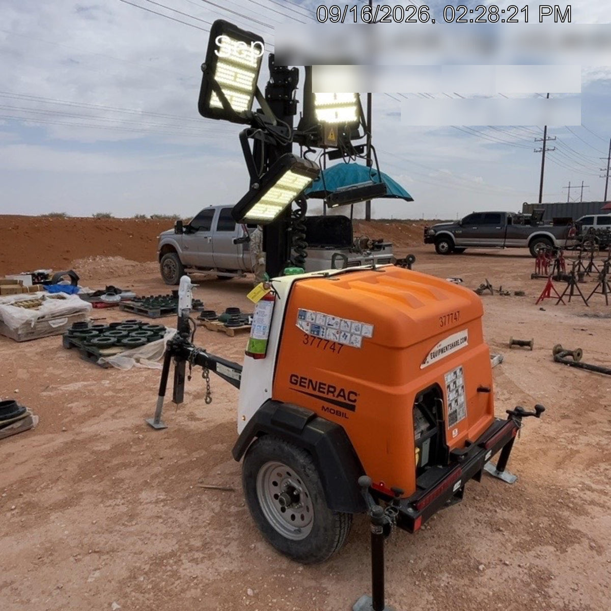2023 Generac MLT2 Diesel, Flex Switch 120V Input, Powerzone Controller, 
(4) 320W LED Lights, 4kW Generator, 39.9 Gal Fuel Tank, 2" Ball, T3