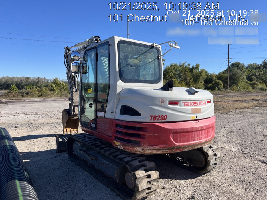 2019 Takeuchi TB290 Takeuchi TB290 Cab/Heat/AC w/Rubber Tracks, Auxiliary Hydraulics, Dozer Blade, Manual QC