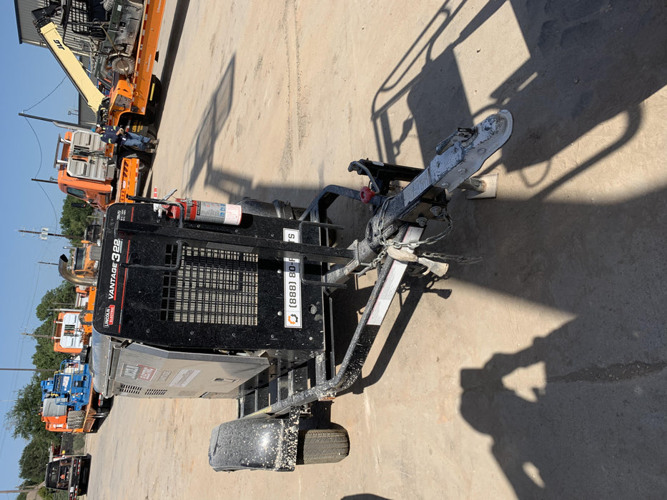 2019 Lincoln Electric Vantage 322 Welder Ready-Pak 3, Two wheel trailer, Fender and Light kit, Cable Rack