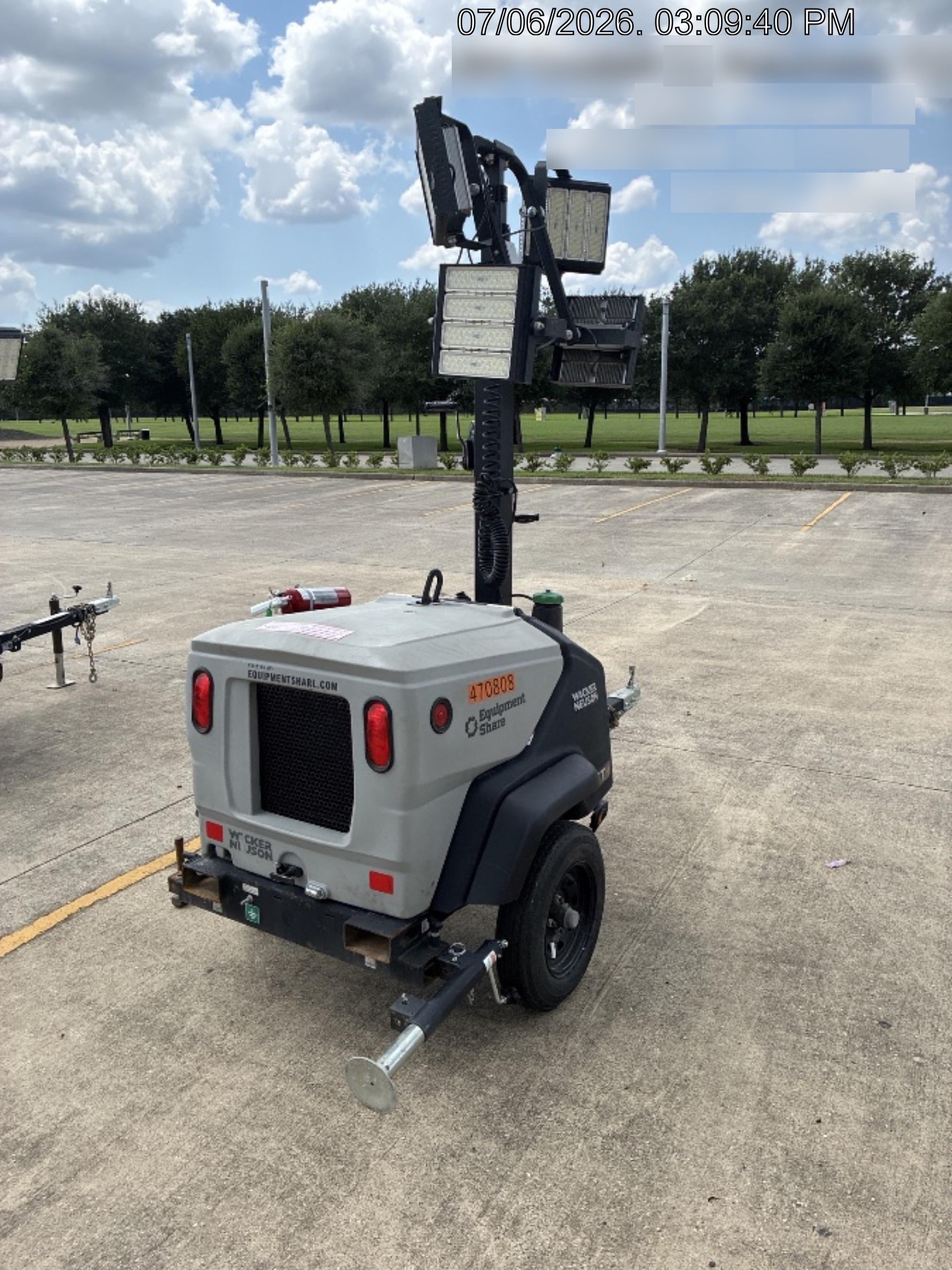 2024 Wacker Neuson LTT4 Diesel, Kohler KDW702, Deep Sea Controller, Auto Start, LED 320W, Bypass Outlet, T3