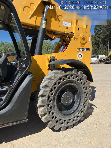 2019 JCB 512-56 Canopy, 109 HP, Solid Tires, STD Worklight, Beacon, Aux Hydraulics, Lifting Eye, Back up Alarm w/66" Carriage/60" Forks