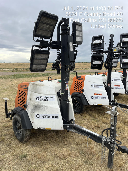 2023 Generac MLT2 Diesel, Flex Switch 120V Input, Powerzone Controller, 
(4) 320W LED Lights, 4kW Generator, 39.9 Gal Fuel Tank, 2" Ball, T3