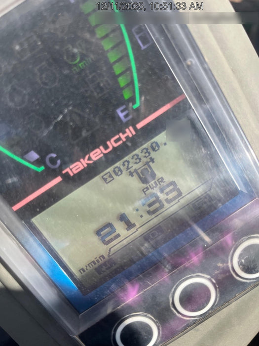 2019 Takeuchi TB260 Takeuchi TB260 Canopy w/Rubber Tracks, Auxiliary Hydraulics, Standard Blade, Manual QC