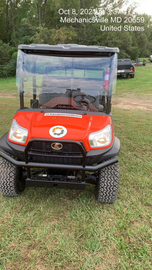 2021 Kubota RTV-X1140W-H Plastic Canopy, Windshield Acrylic Clear, LED Strobe Light, Wire Harness Kit, Back up Alarm
