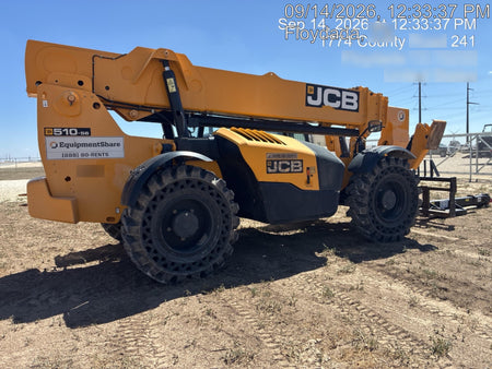 2019 JCB 510-56 JCB 510-56 74 HP w/Open ROPS, Beacon, Aux Hydraulics, Worklights, Solid Tires, 60" Carriage/Forks