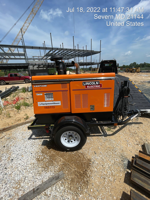 2021 Lincoln Electric Vantage 549X Ready Pak 3, ORANGE (includes trailer, cable rack, fender light kit)