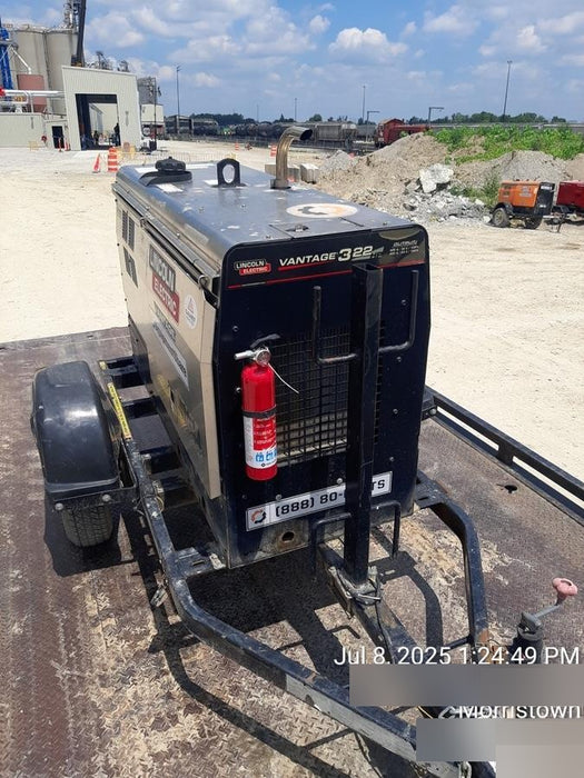 2019 Lincoln Electric Vantage 322 Ready-Pak 3, Two Wheel Trailer, Fender and Light Kit, Cable Rack