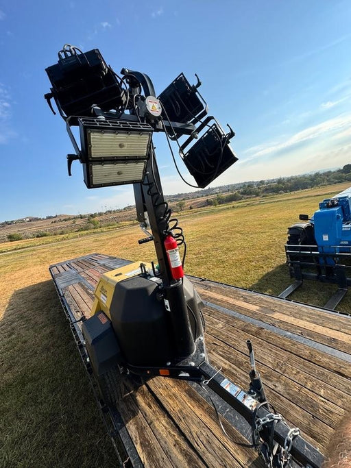 2022 Allmand NLV3GR (4) LED Light Fixture 350W, 23' Vertical Mast, 3kW Prime, Towable, Deep Sea L401, Leveling Jacks, Yanmar T4F 5.8hp