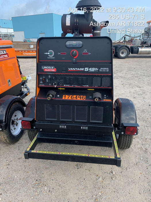 2021 Lincoln Electric Vantage 549X Ready Pak 3, ORANGE (includes trailer, cable rack, fender light kit)