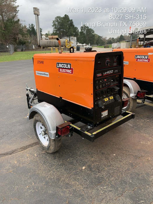 2022 Lincoln Electric LE400 Kubota V1505, Trlr, Cable Rack, Light Kit, ES Decals, T3