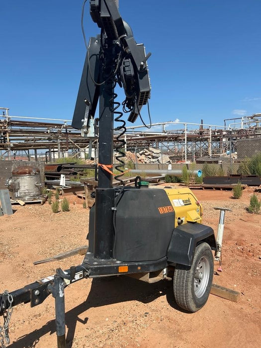 Allmand NLV3GR (4) LED Light Fixture 350W, 23' Vertical Mast, 3kW Prime, Towable, Deep Sea L401, Leveling Jacks, Yanmar T4F 5.8hp