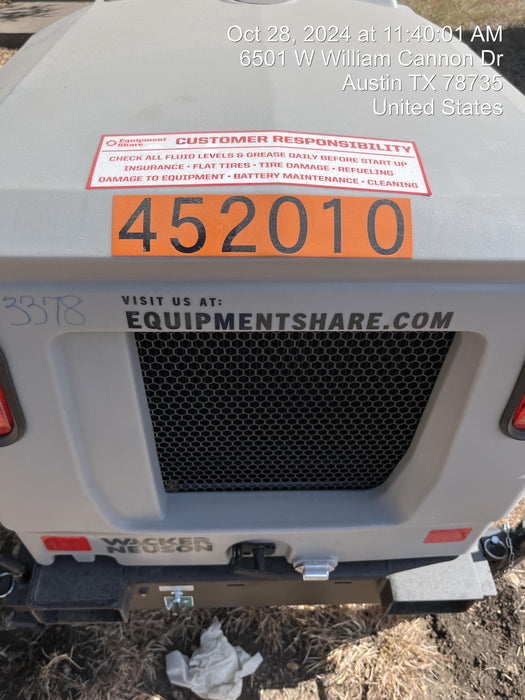 2024 Wacker Neuson LTT4 Diesel, Kohler KDW702, Deep Sea Controller, Auto Start, LED 320W, Bypass Outlet, T3