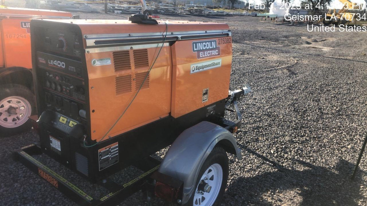 2022 Lincoln Electric LE400 Kubota V1505, Trlr, Cable Rack, Light Kit, ES Decals, T3