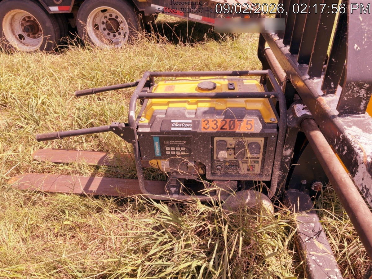 2023 Atlas Copco P6500W 5.5kW, AC390FD Gasoline Engine, Wheel & Handle Kit, (2) 120V Duplex 15A + (1) 120/240V 30A Twist Lock
