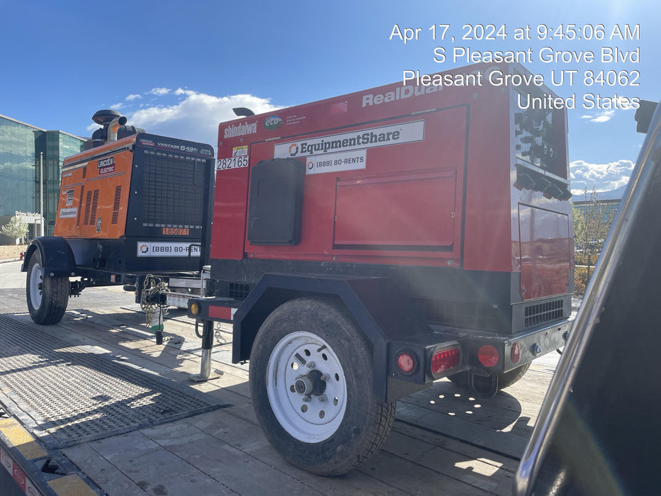 2022 Shindaiwa DGW400MDL Kubota D902 Engine, 23 HP, Dual Op Welder, Wire, Arc, Droop Stick, Tig, and CC Stick Functionality, Simulphase, 3 Phase and 1 Phase Gen Output, Single Axle NB Trlr, Slr Trckl Chrg 12V 12W, Fire Ext