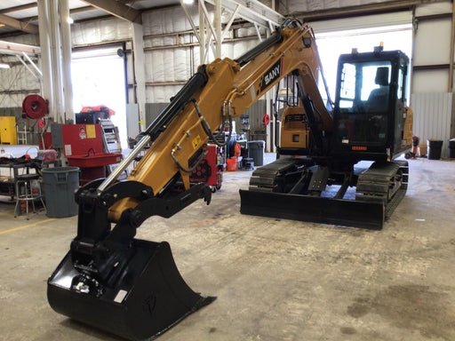 2021 Sany SY95C Manual QC, 12"/24"/36" Tooth Buckets, Hydraulic Thumb, Bolt on Rubber Pad
