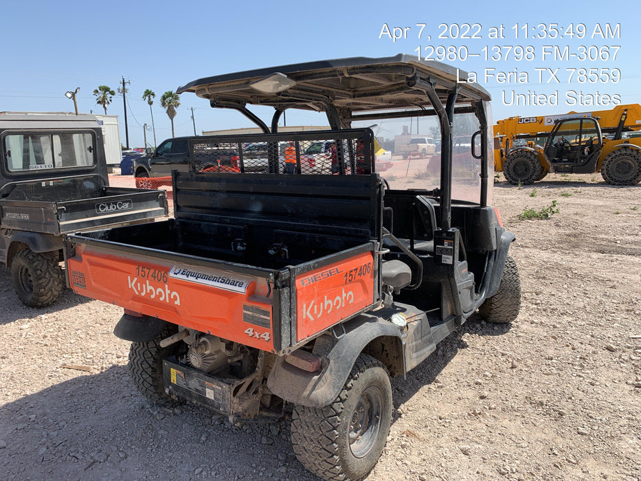 2021 Kubota RTV-X1140W-H Plastic Canopy, Windshield Acrylic Clear, LED Strobe Light, Wire Harness Kit, Back up Alarm