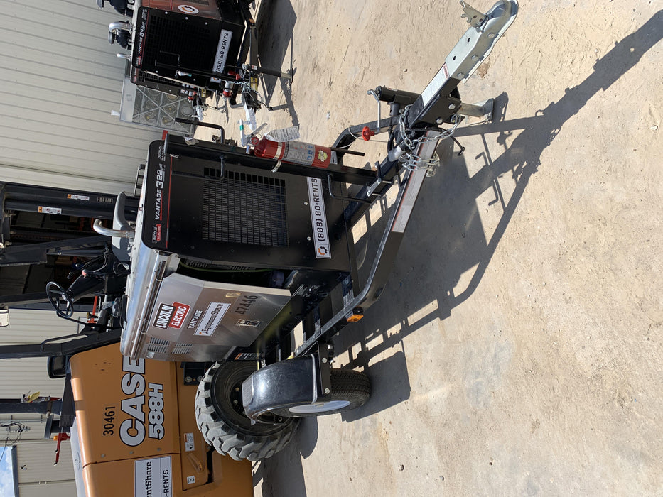 2019 Lincoln Electric Vantage 322 Ready-Pak 3, Two Wheel Trailer, Fender and Light Kit, Cable Rack